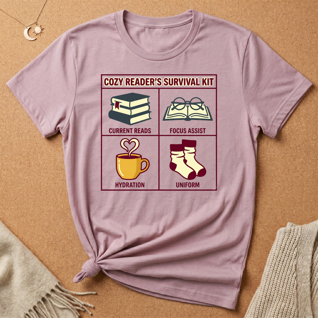 Cozy Reader's Survival Kit Tee