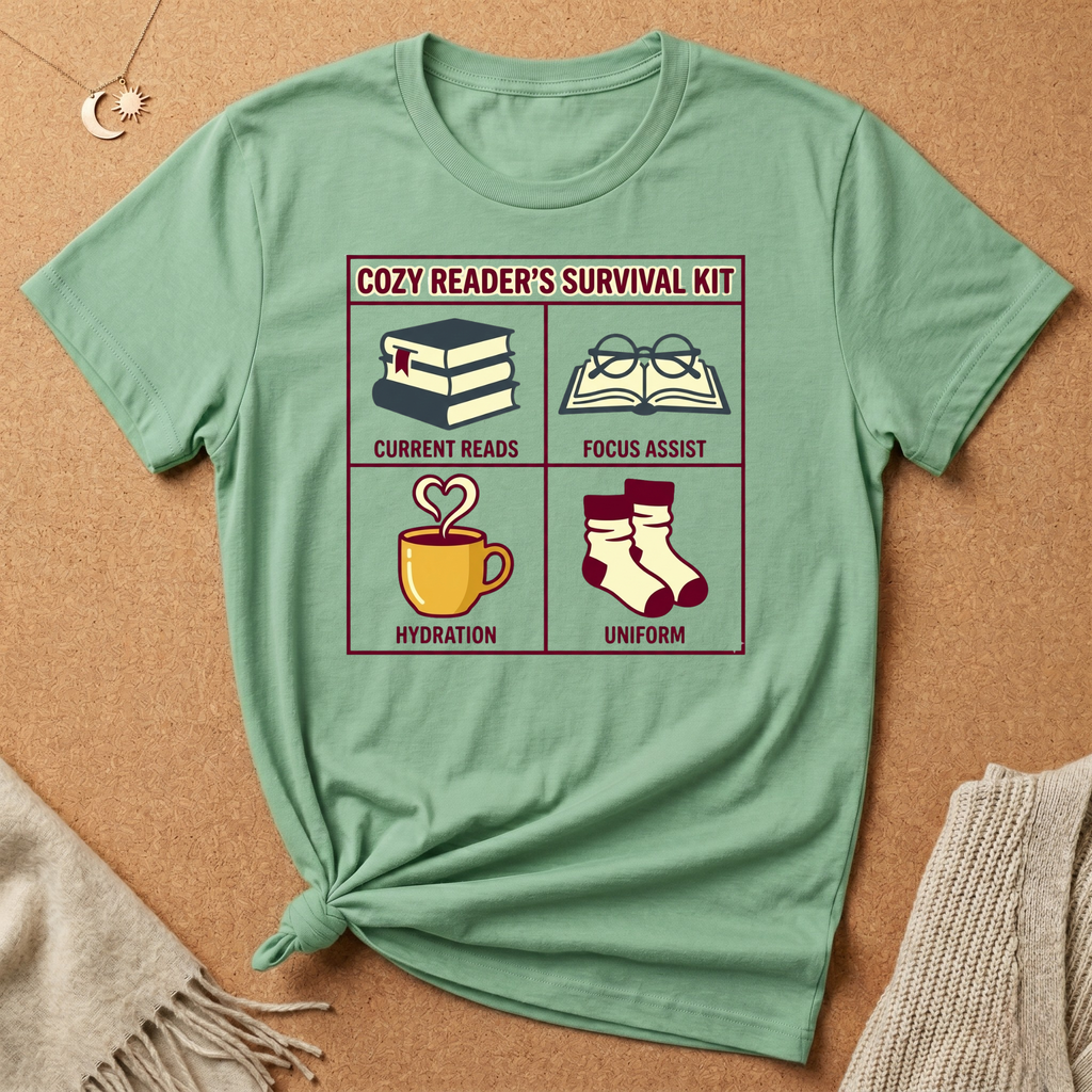 Cozy Reader's Survival Kit Tee