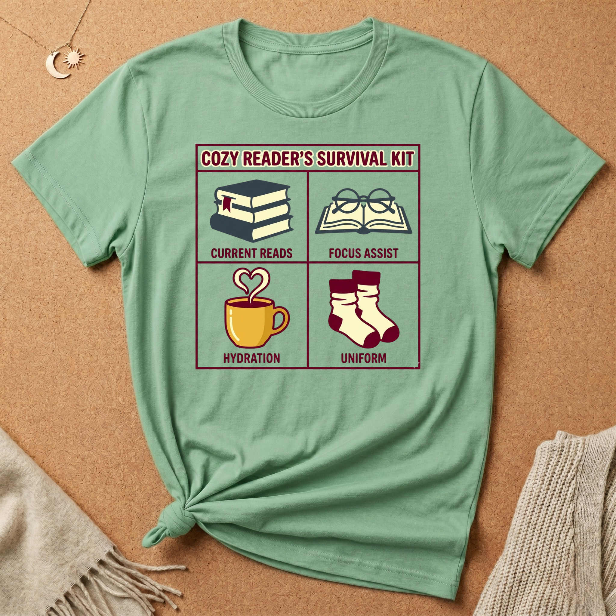 Cozy Reader's Survival Kit Tee