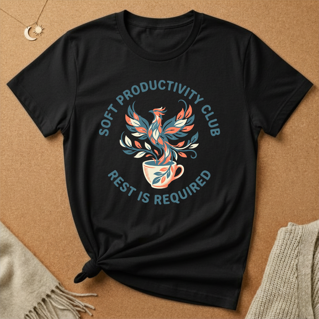 Soft Productivity Club Rest Is Required Phoenix Tee