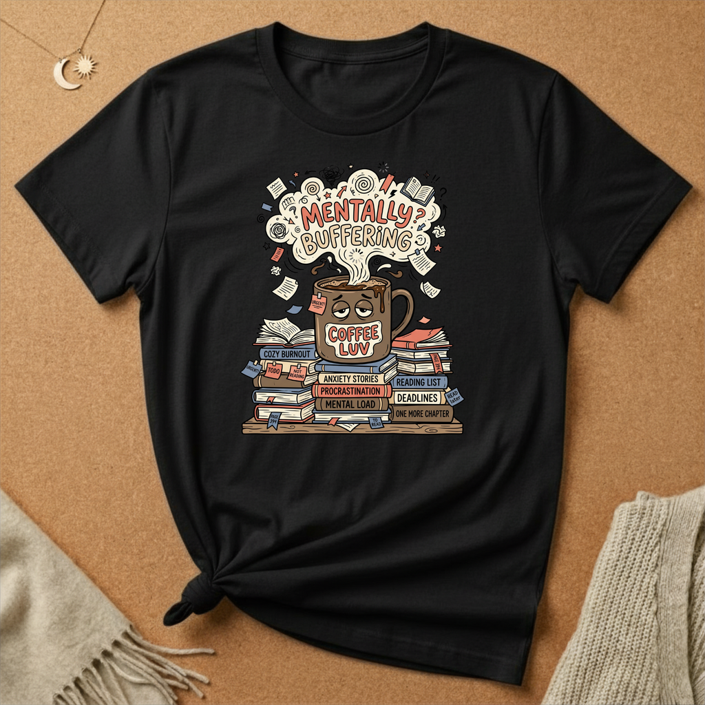 Mentally Buffering with Books Tee