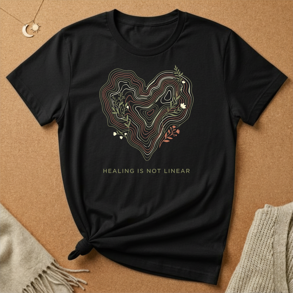 Topography Heart Healing Not Linear Tee