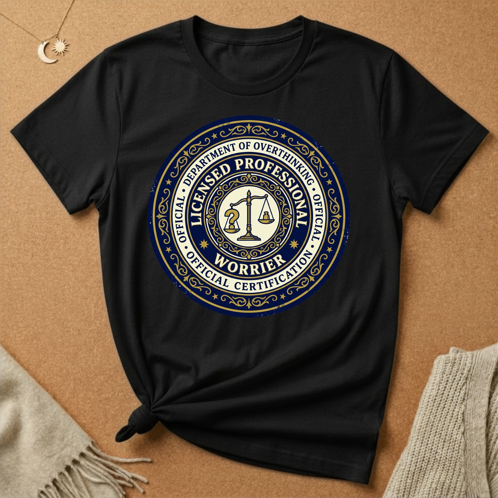 Dept. of Overthinking Official Certification Tee