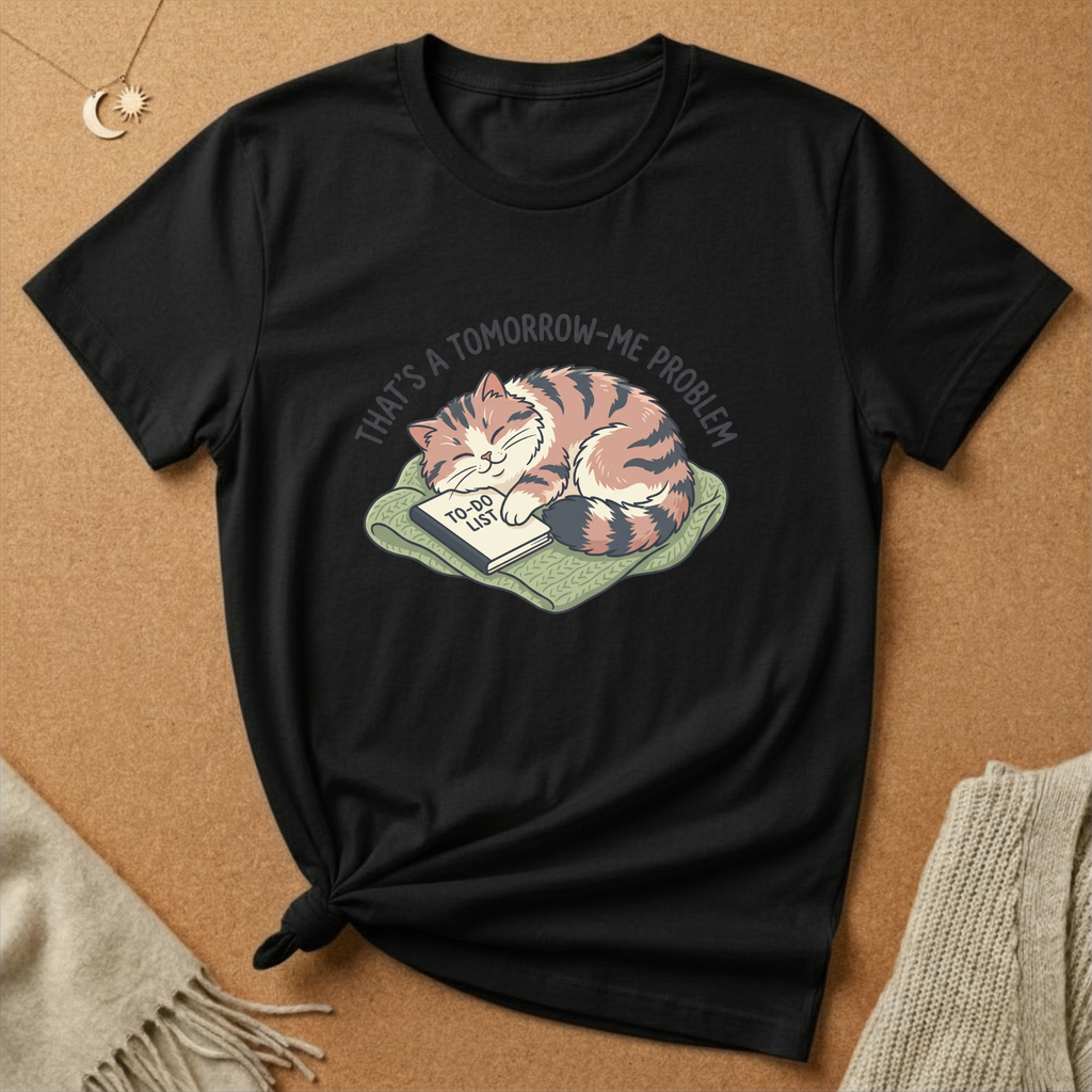 Tomorrow-Me Problem Cat Tee