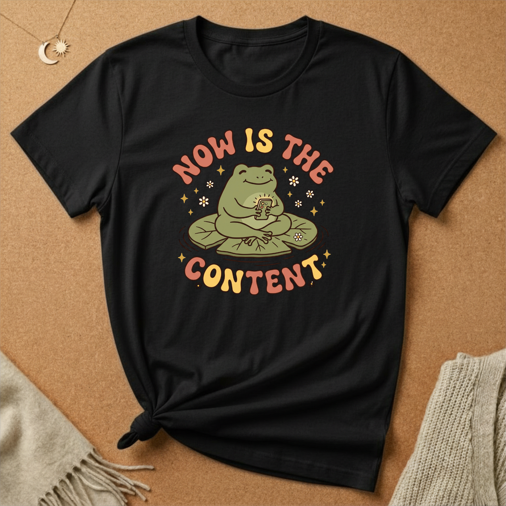 Now Is the Content Frog Tee