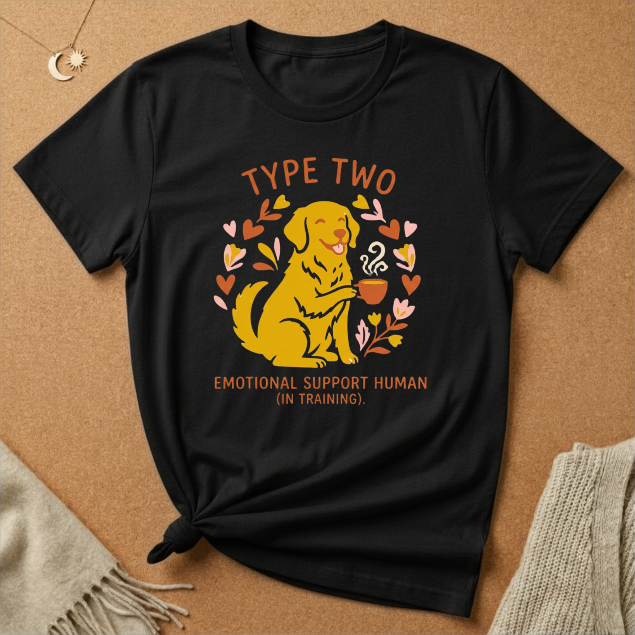 Type Two Emotional Support Human Tee