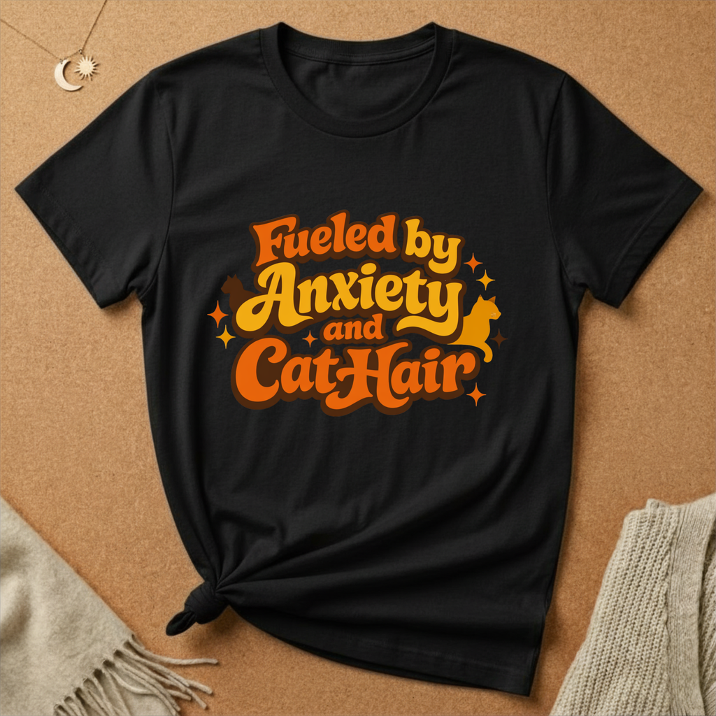 Fueled By Anxiety and Cat Hair Tee