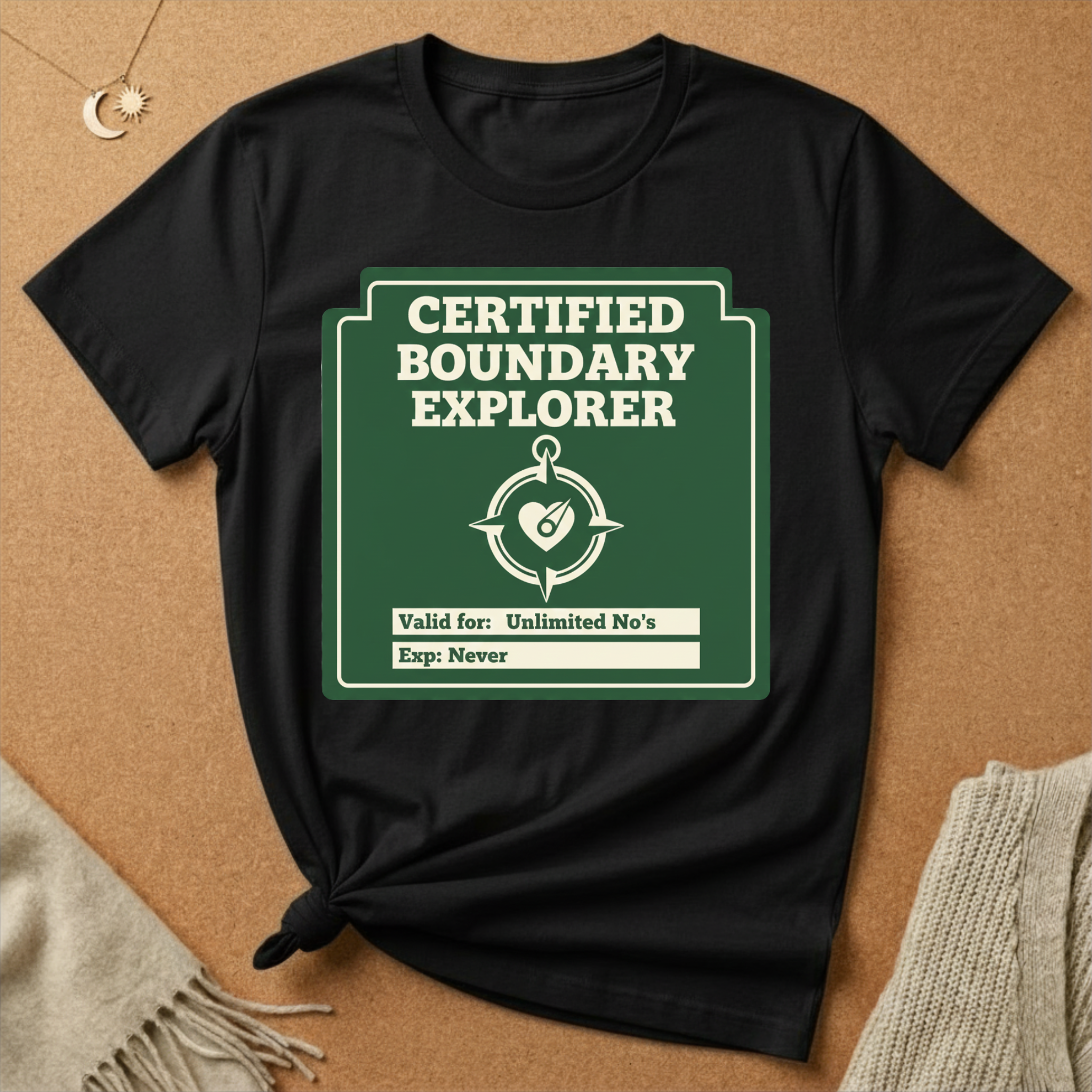 Certified Boundary Explorer with compass Tee