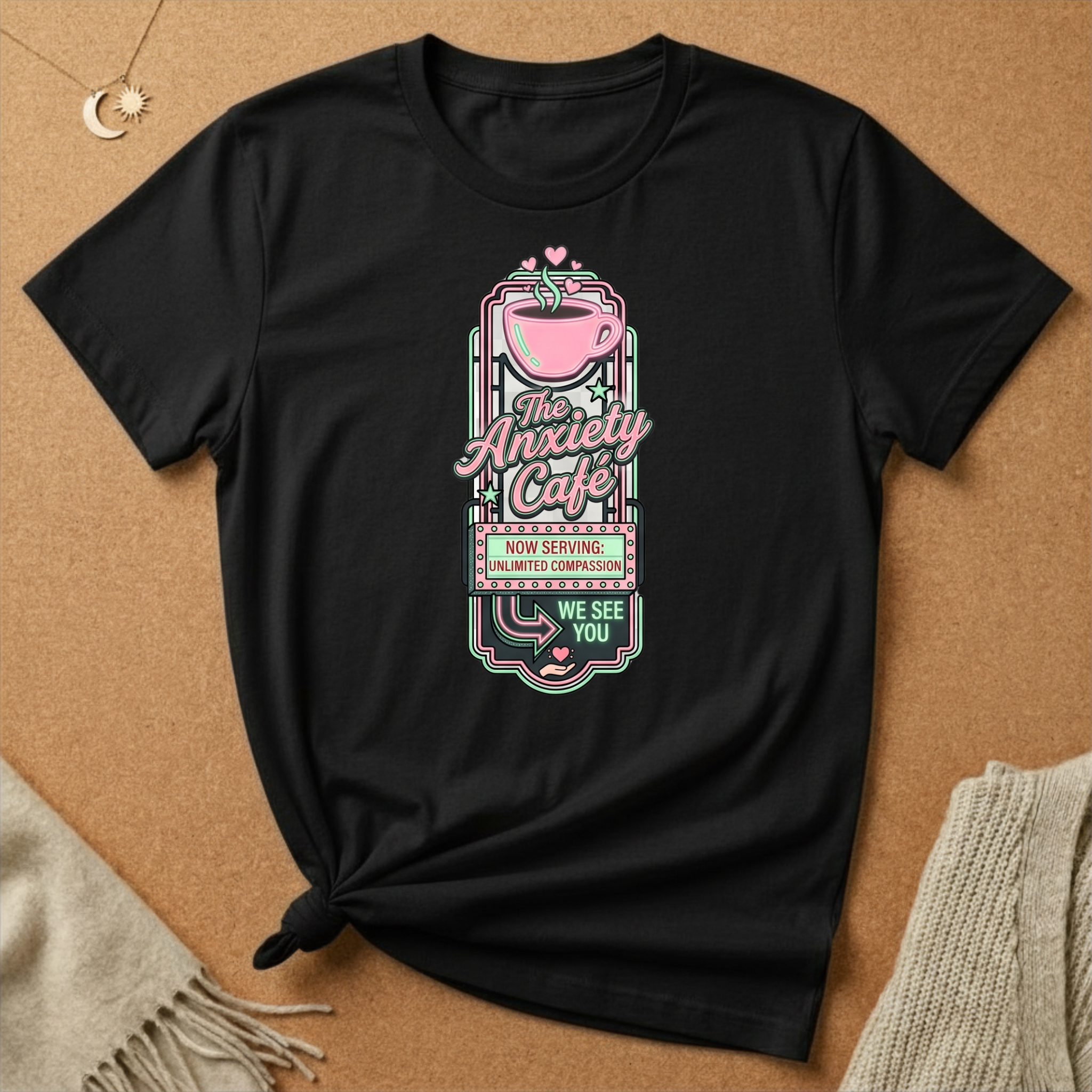 Compassion Anxiety Cafe Tee