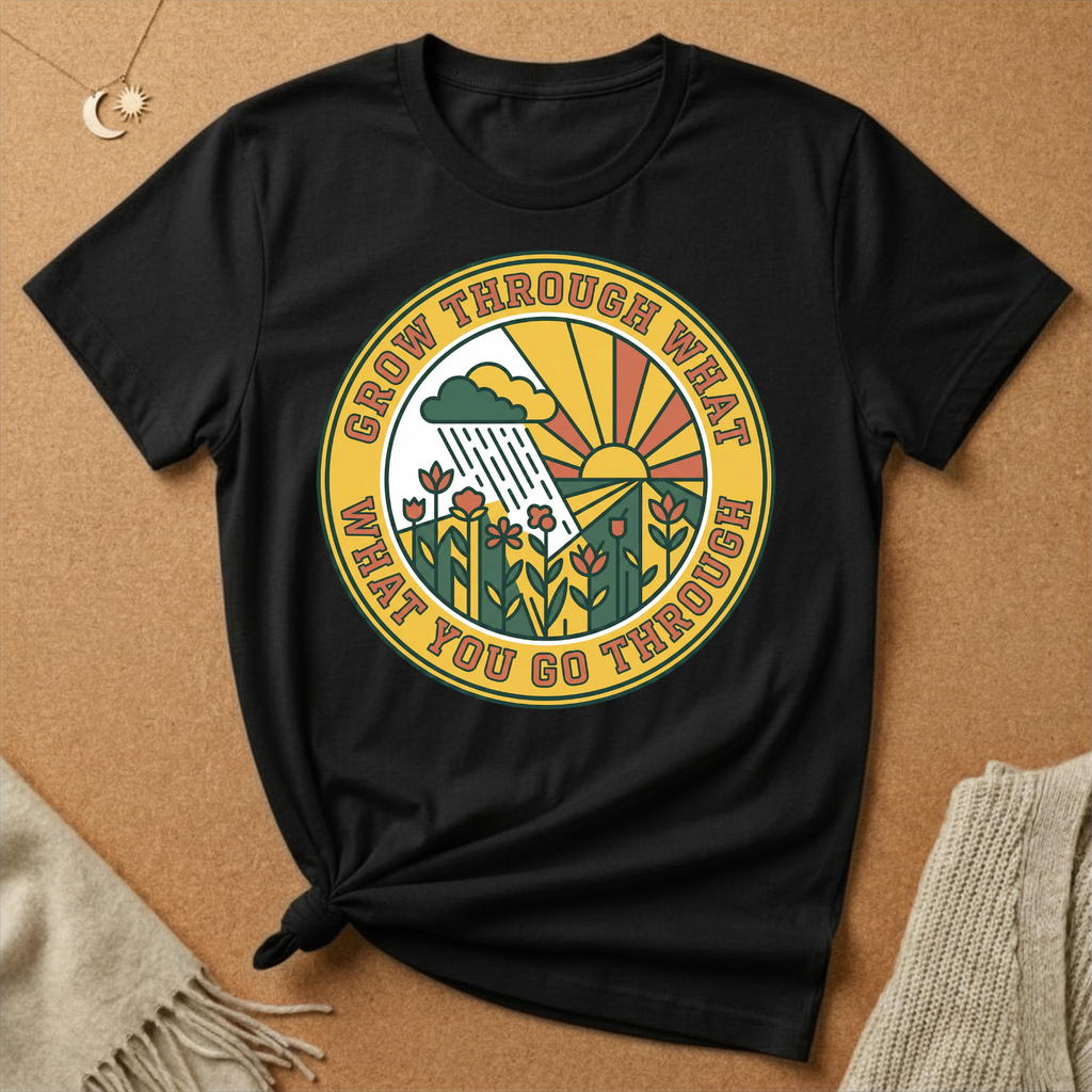 Grow Through What You Go Through Weather Badge Tee