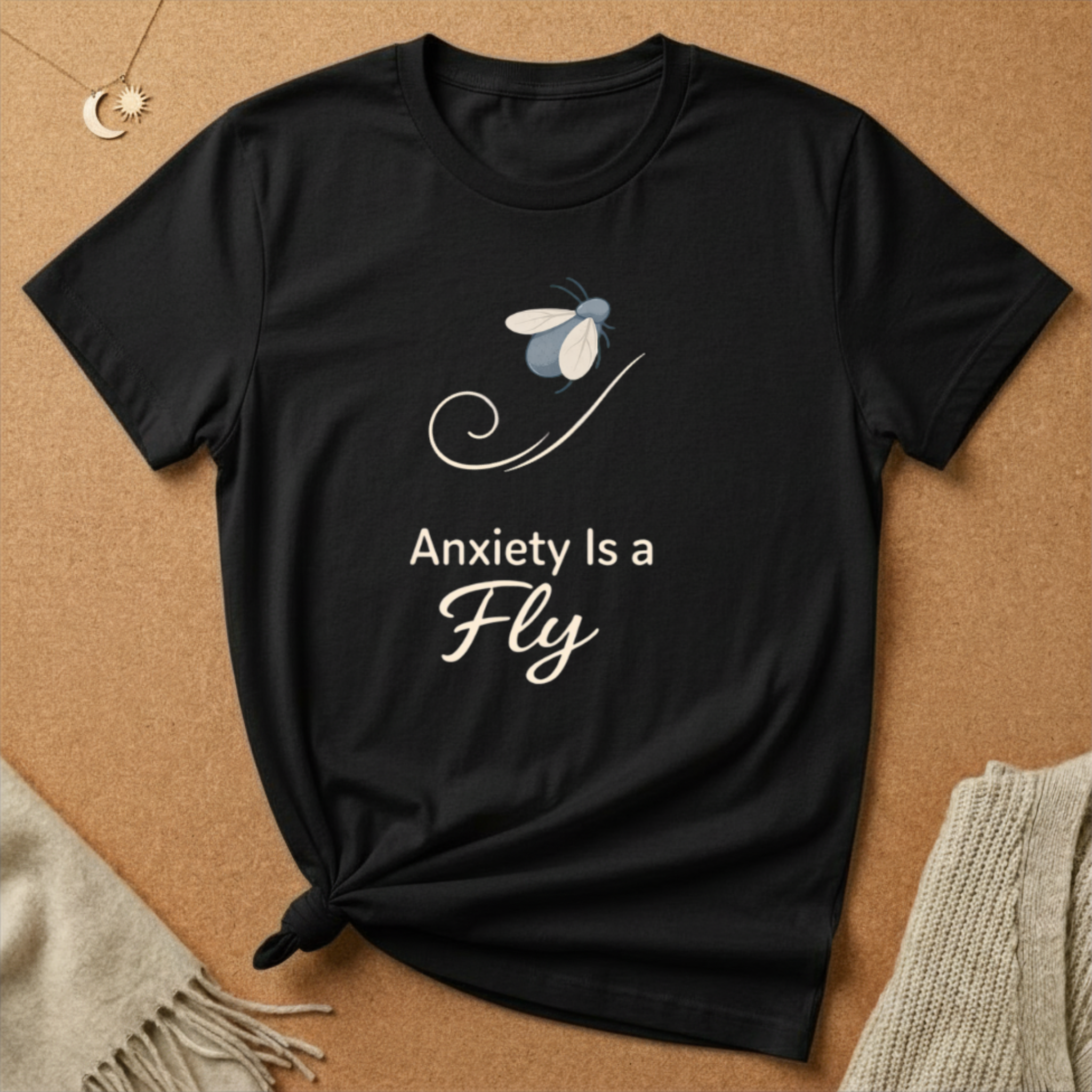 Anxiety Is A Fly Logo Tee