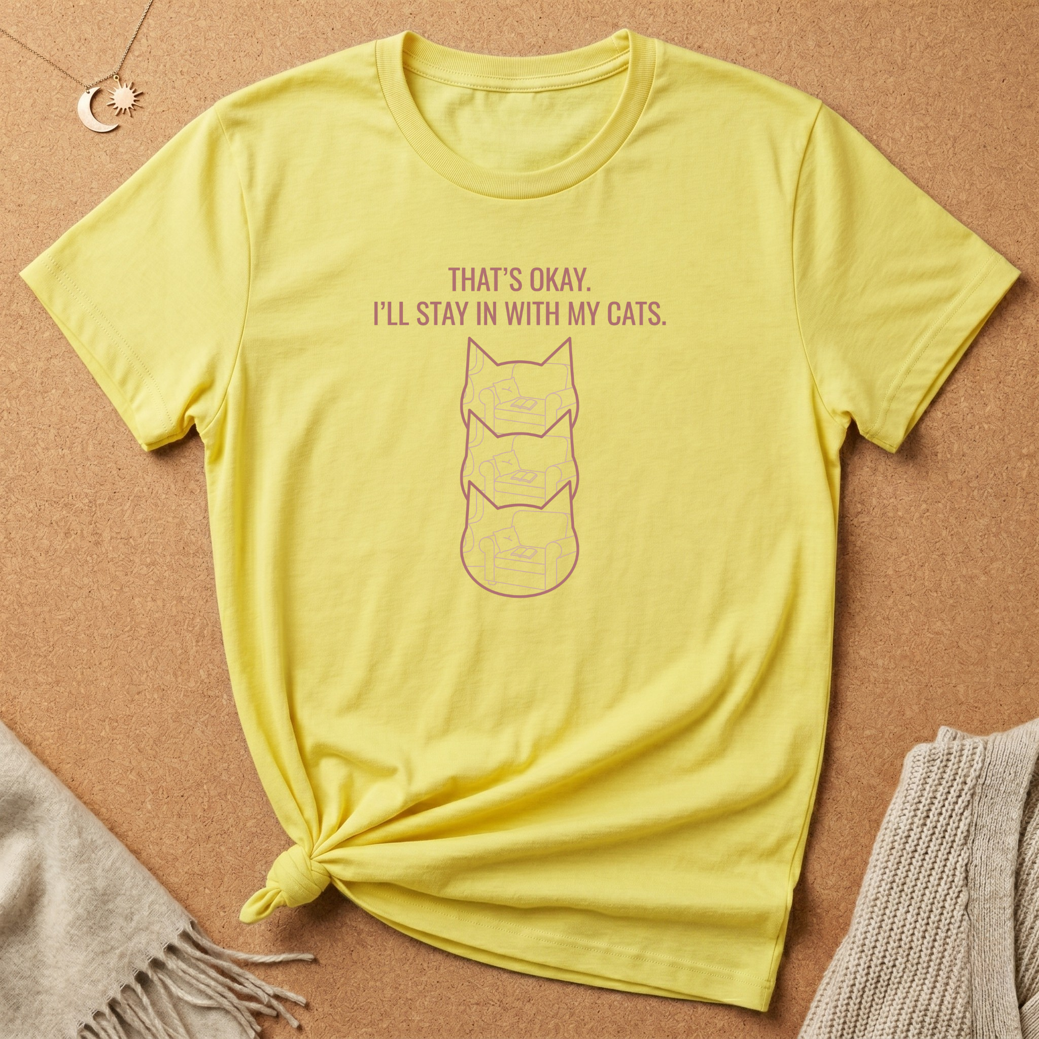 I'll Stay In with My Cats Tee