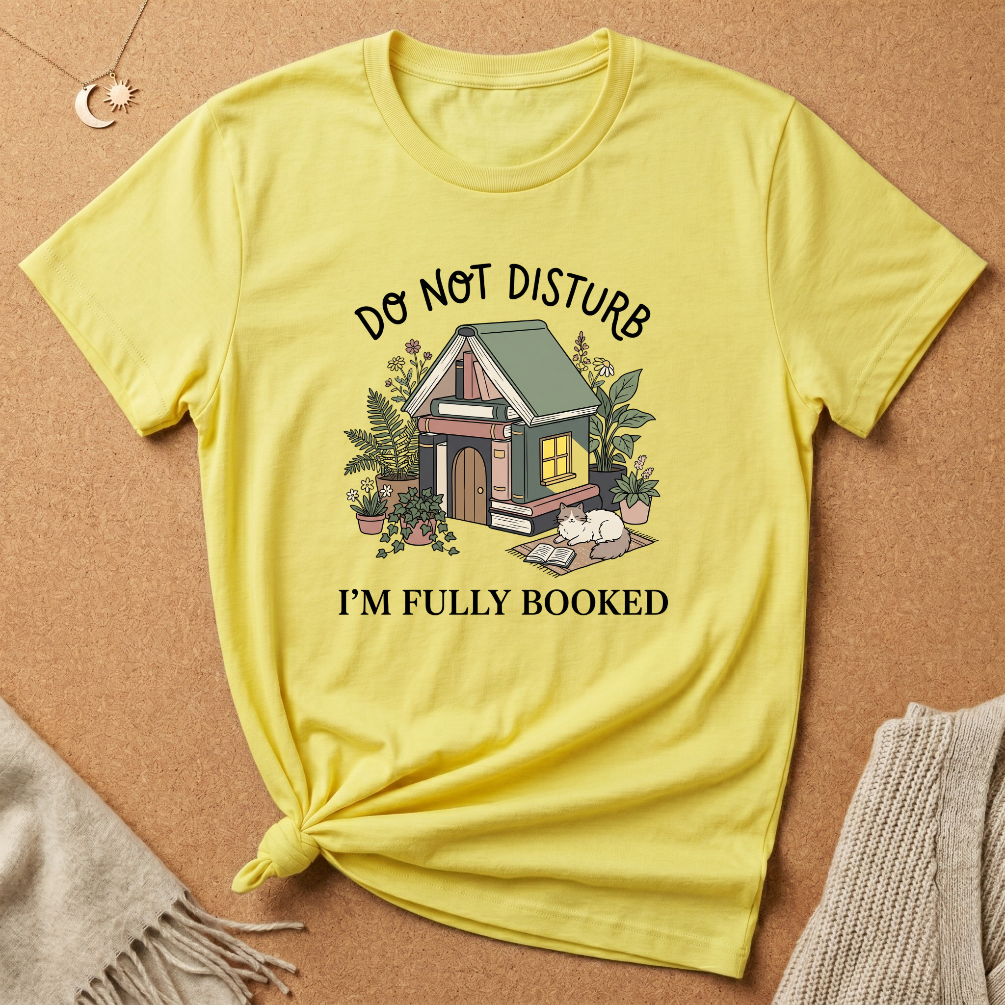 Do Not Disturb I'm Fully Booked Book House Tee