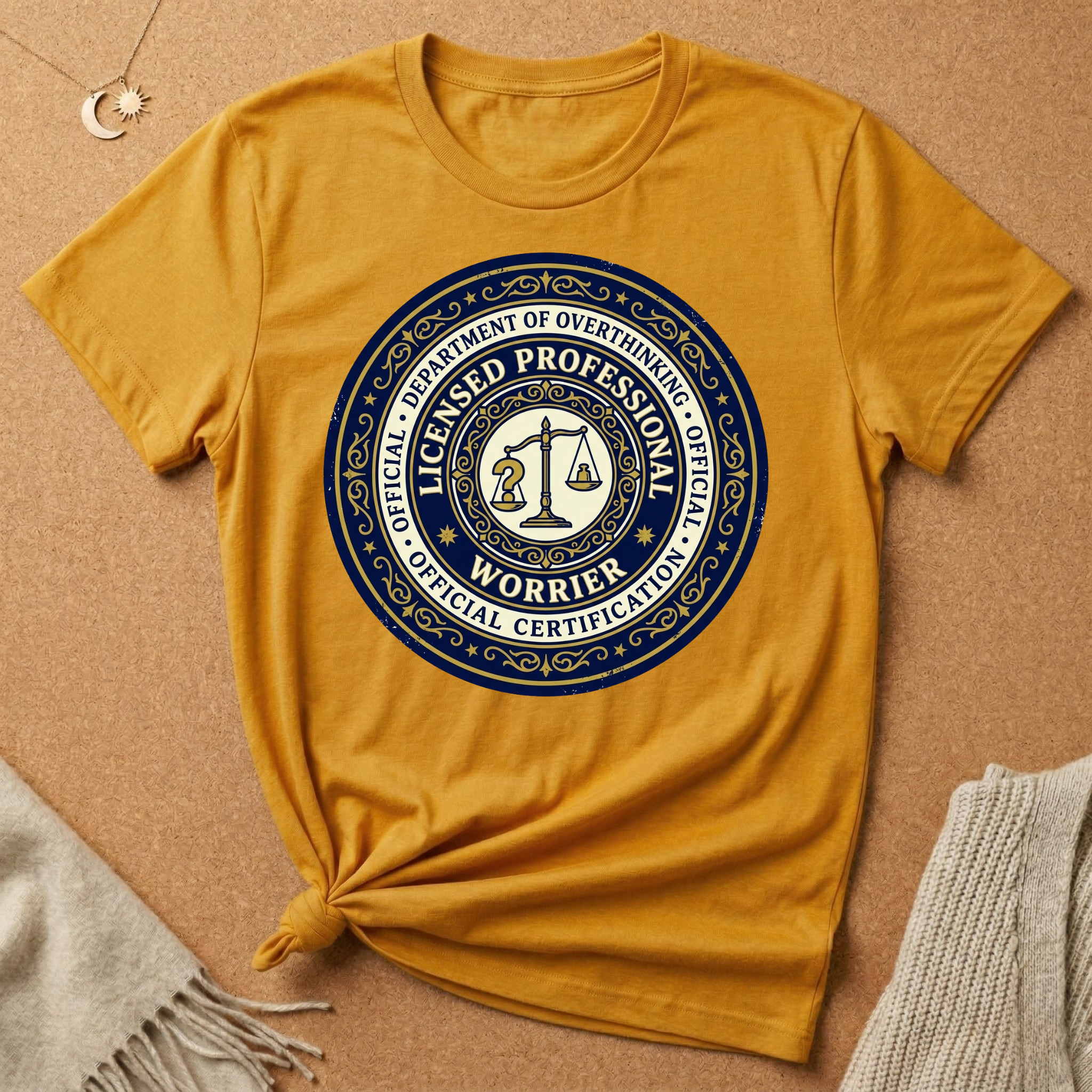 Dept. of Overthinking Official Certification Tee
