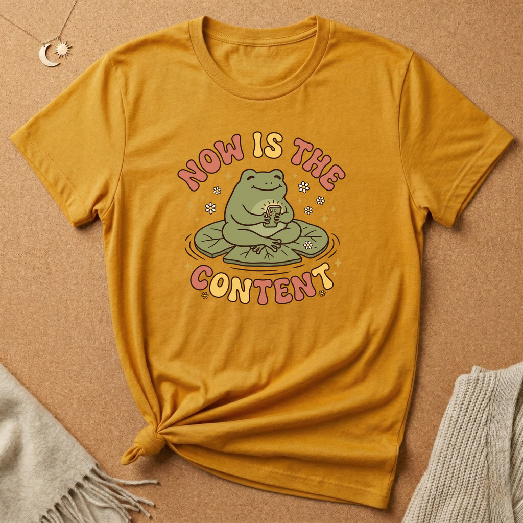 Now Is the Content Frog Tee