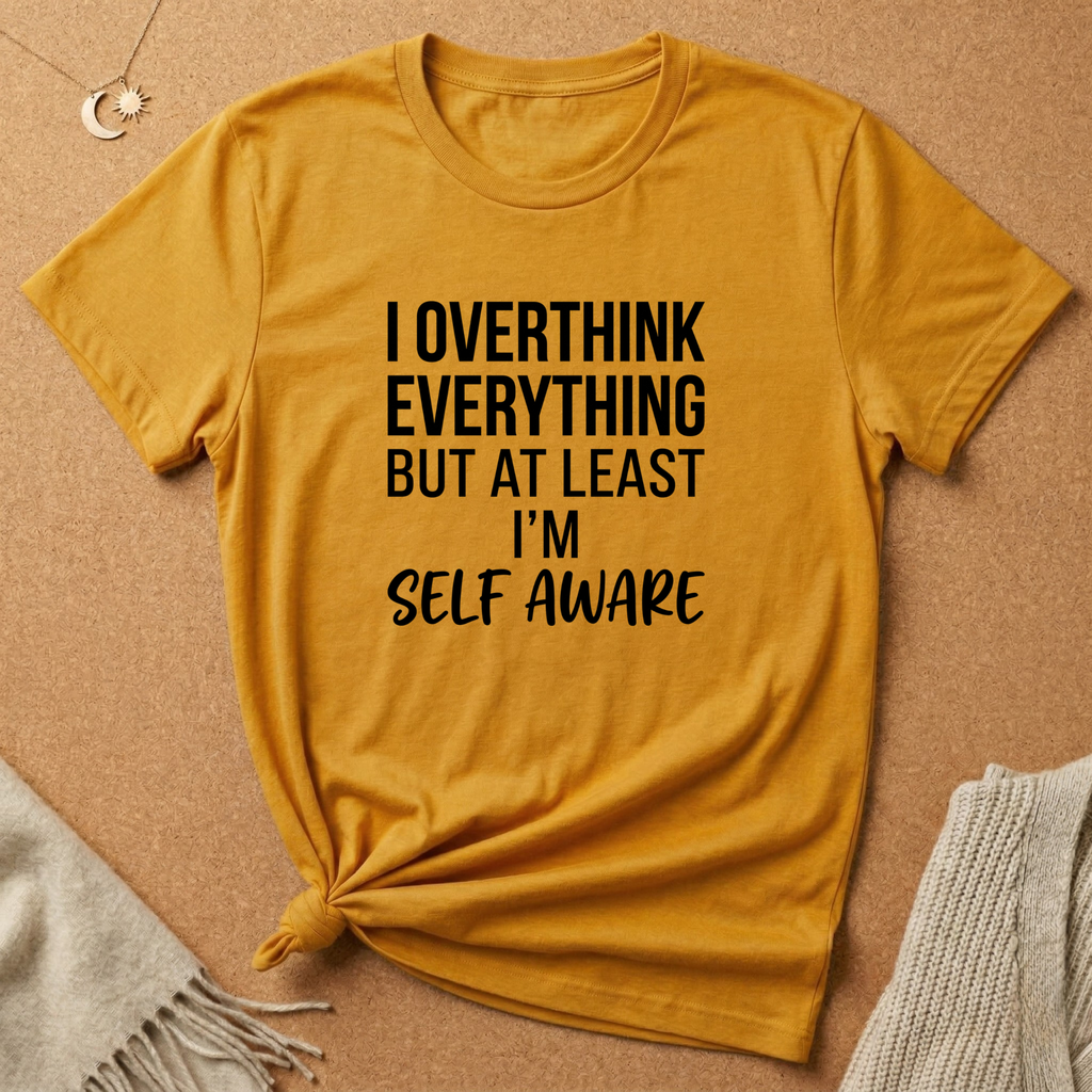 I Overthink Everything But at Least I'm Self Aware Tee