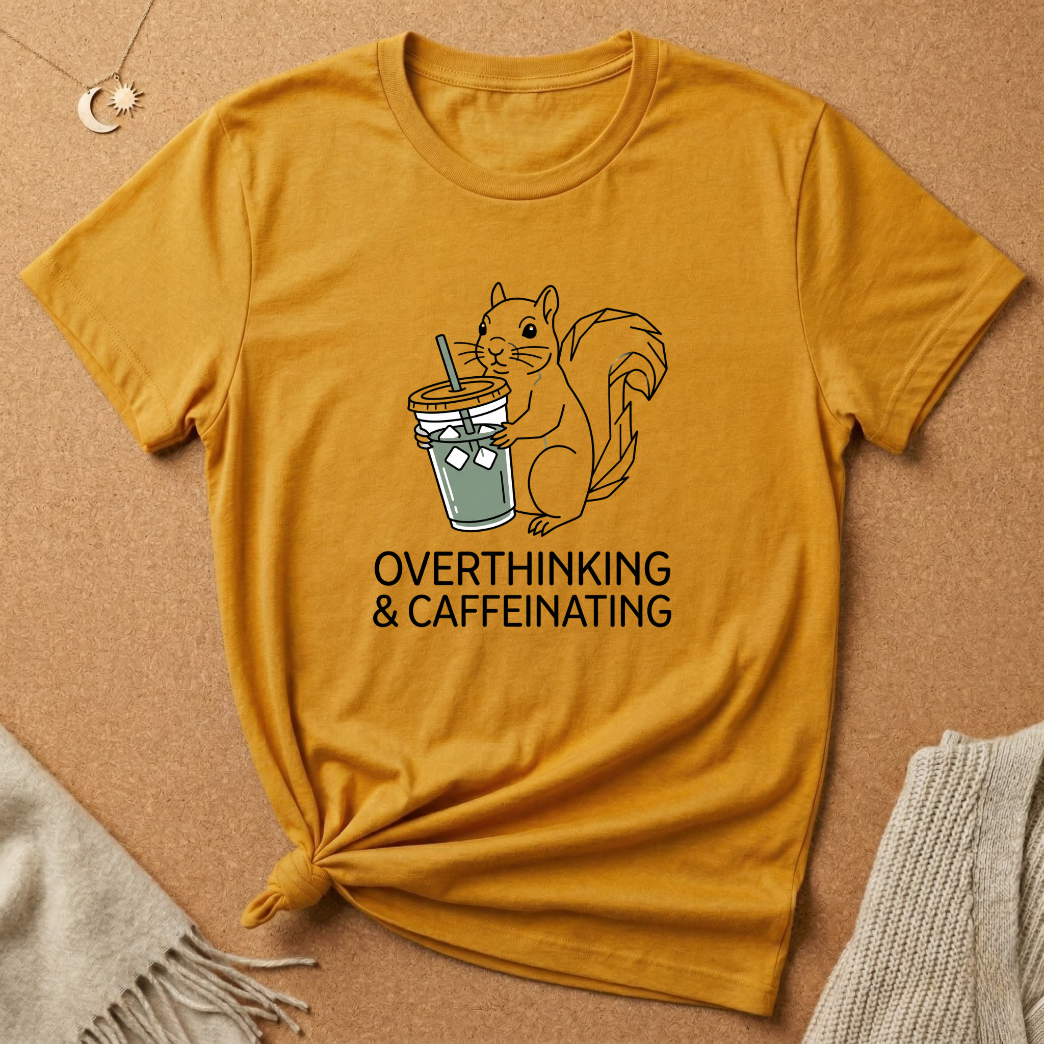 Overthinking and Caffeinating Squirrel Tee