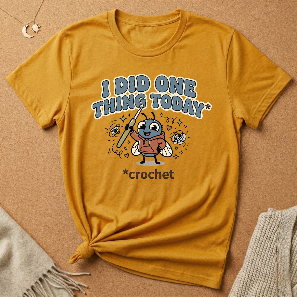 I Did One Thing Today Crochet Bug Tee