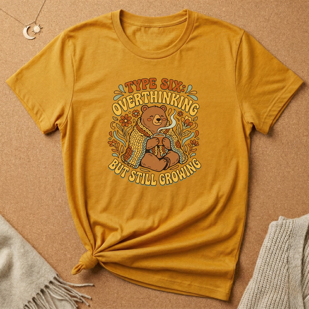Type Six Overthinking But Still Growing Tee