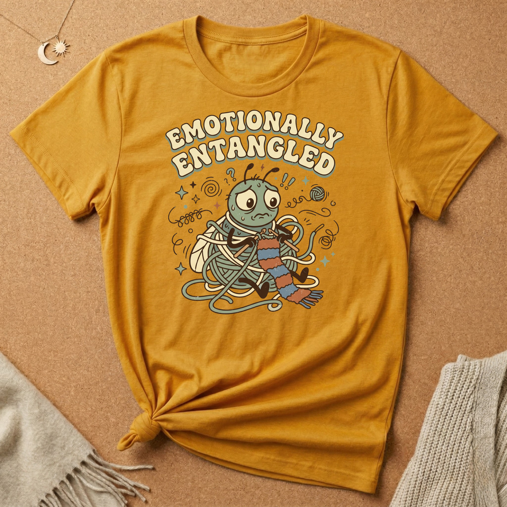 Emotionally Entagled Crochet Anxiety Fly Tee