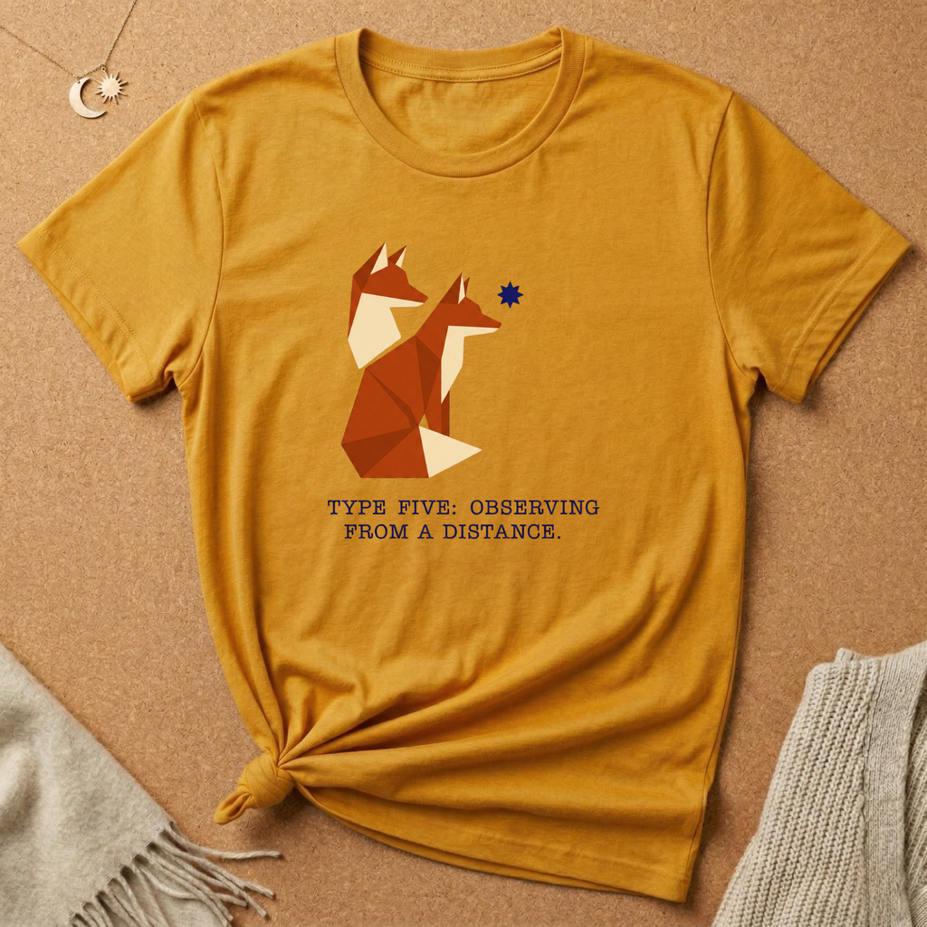 Enneagram Type 5: Observing From a Distance Fox Tee