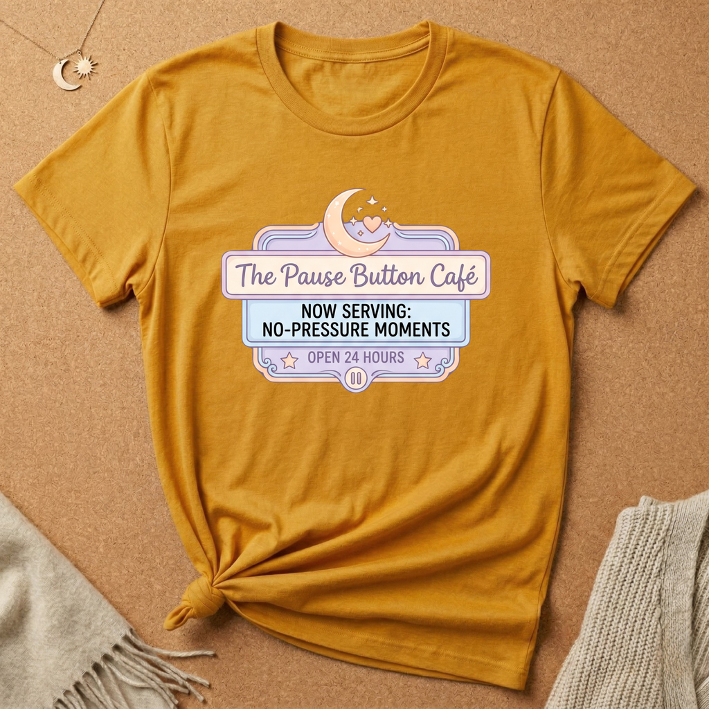 Pause Button Cafe Tee