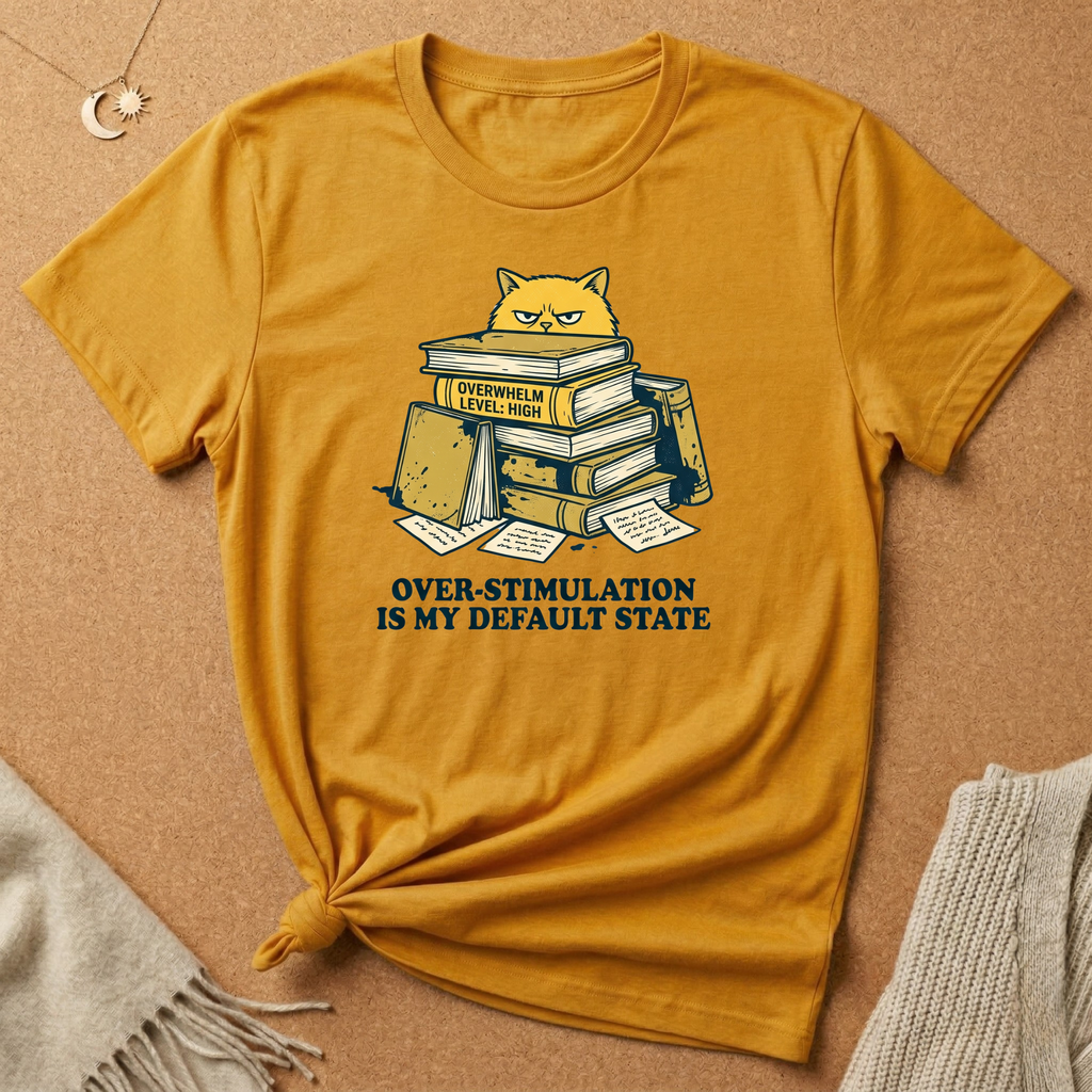 Overstimulated Cat Tee