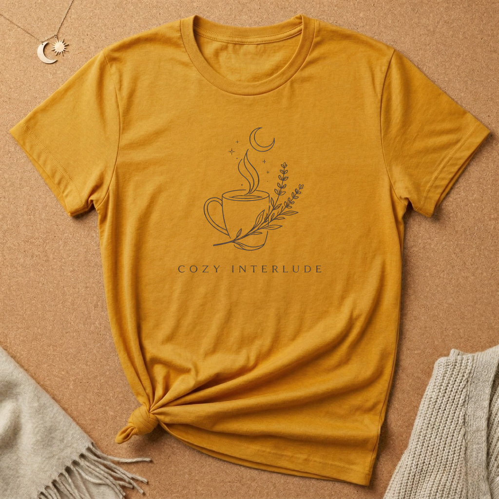 Cozy Interlude with moon and mug Tee
