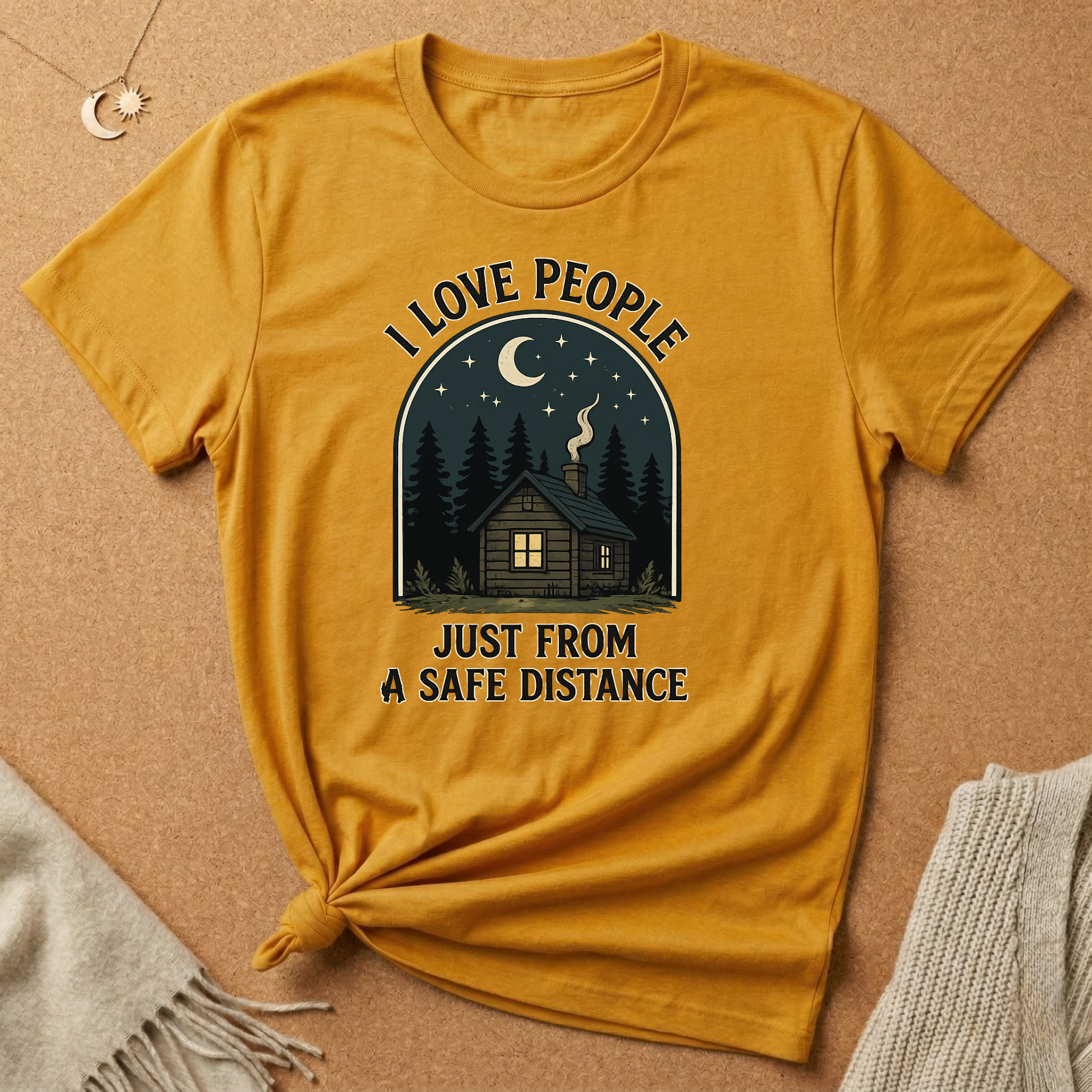 I Love People Just From a Safe Distance Cabin Tee