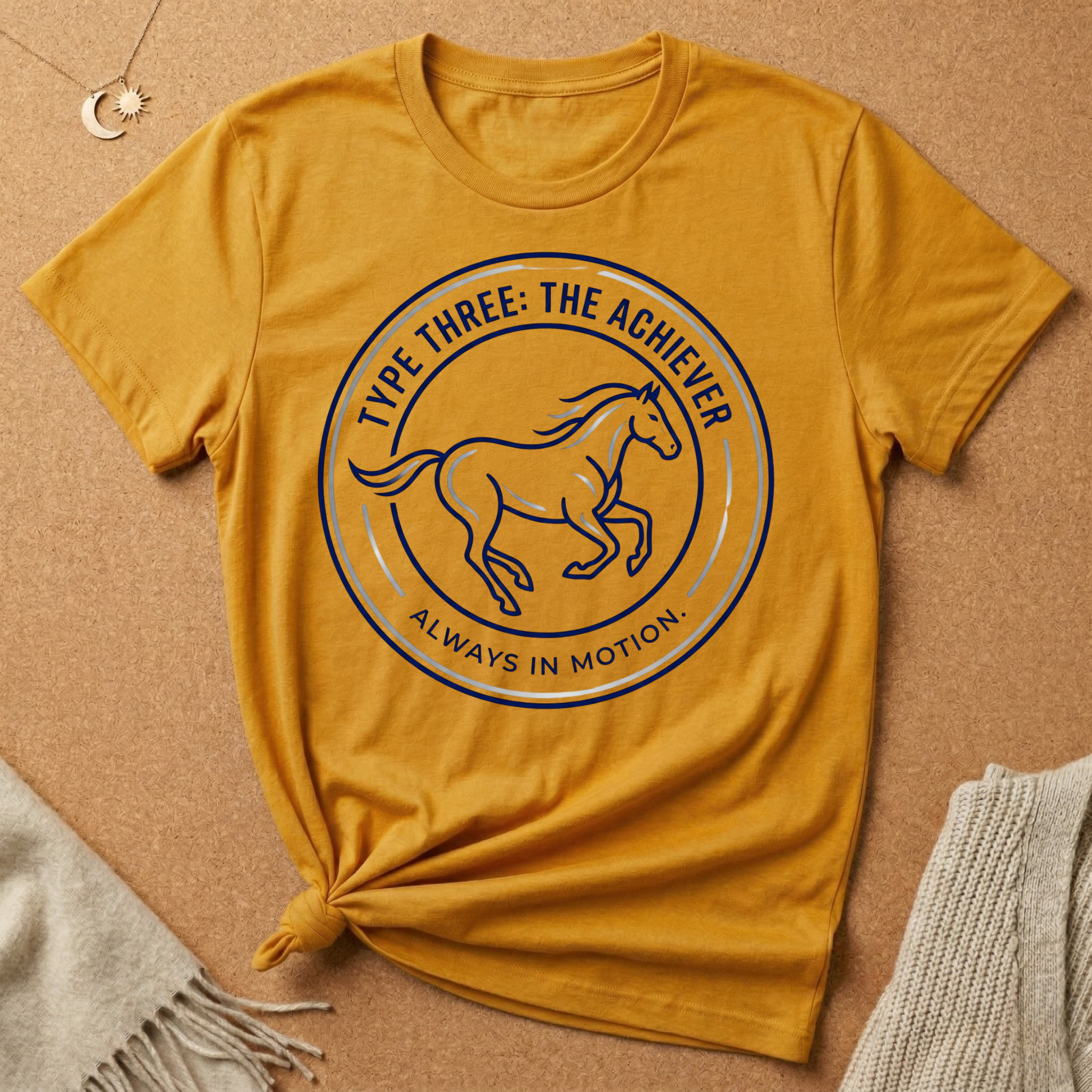 Enneagram Type 3: The Achiever Always in Motion. Horse Tee