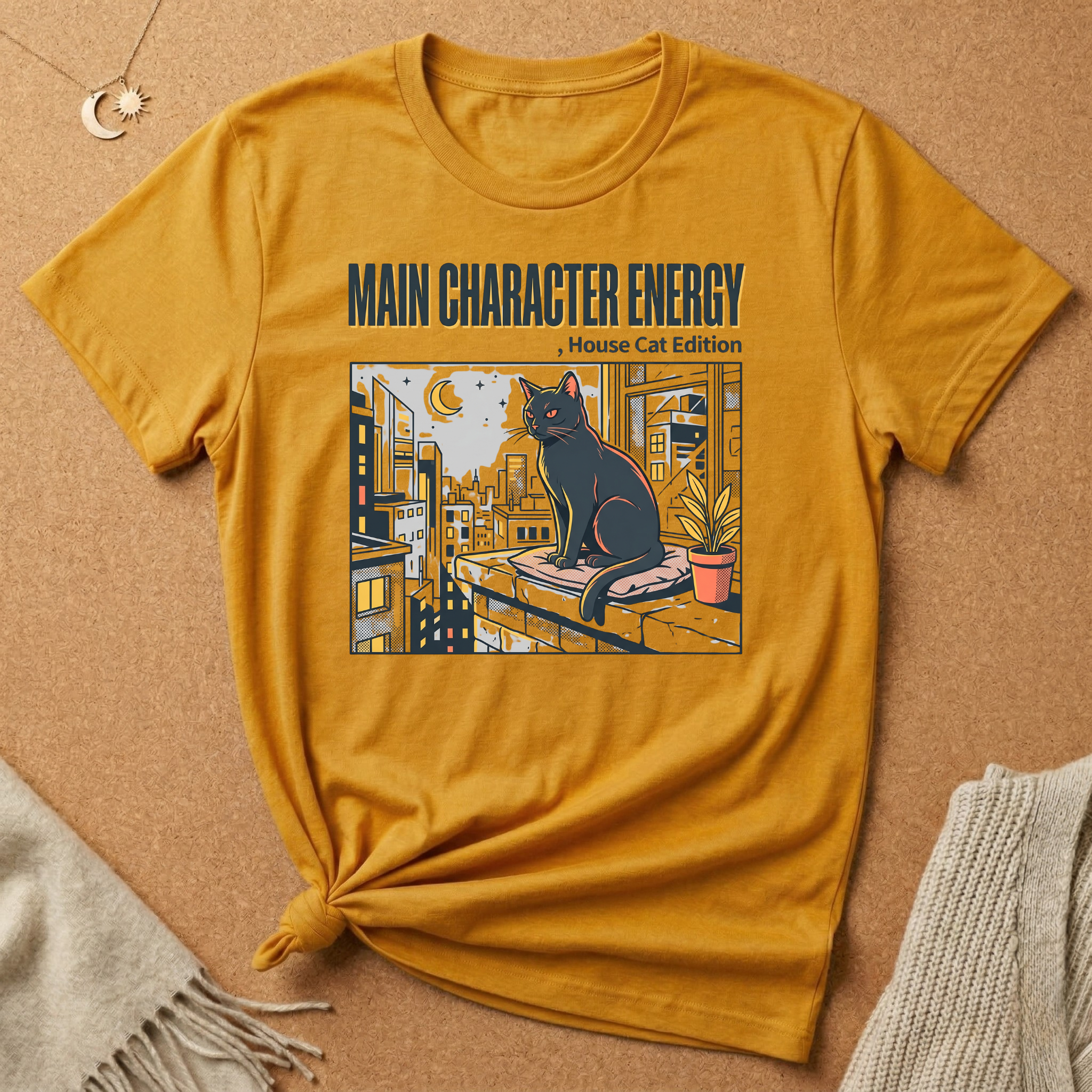 Main Character Energy Cat Edition Tee