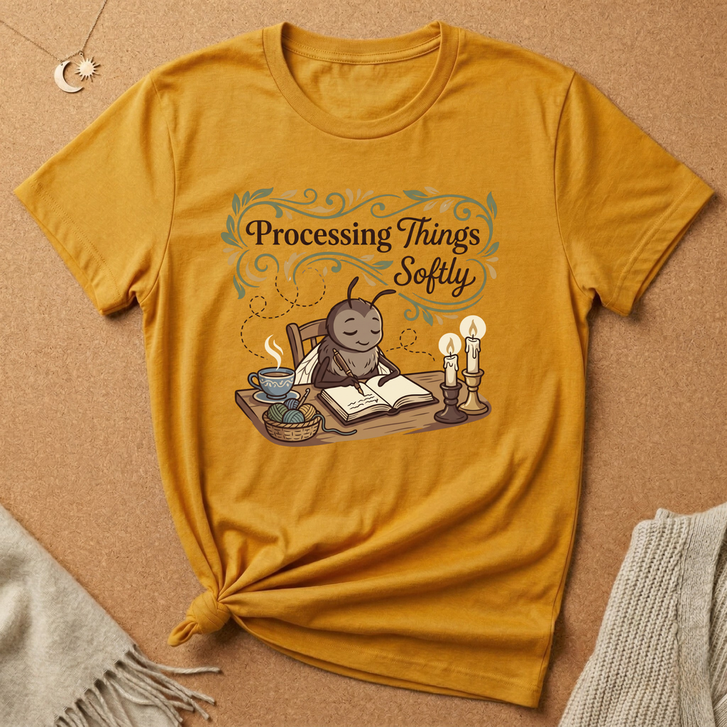 Calm Anxiety Fly Processing Things Softly Tee