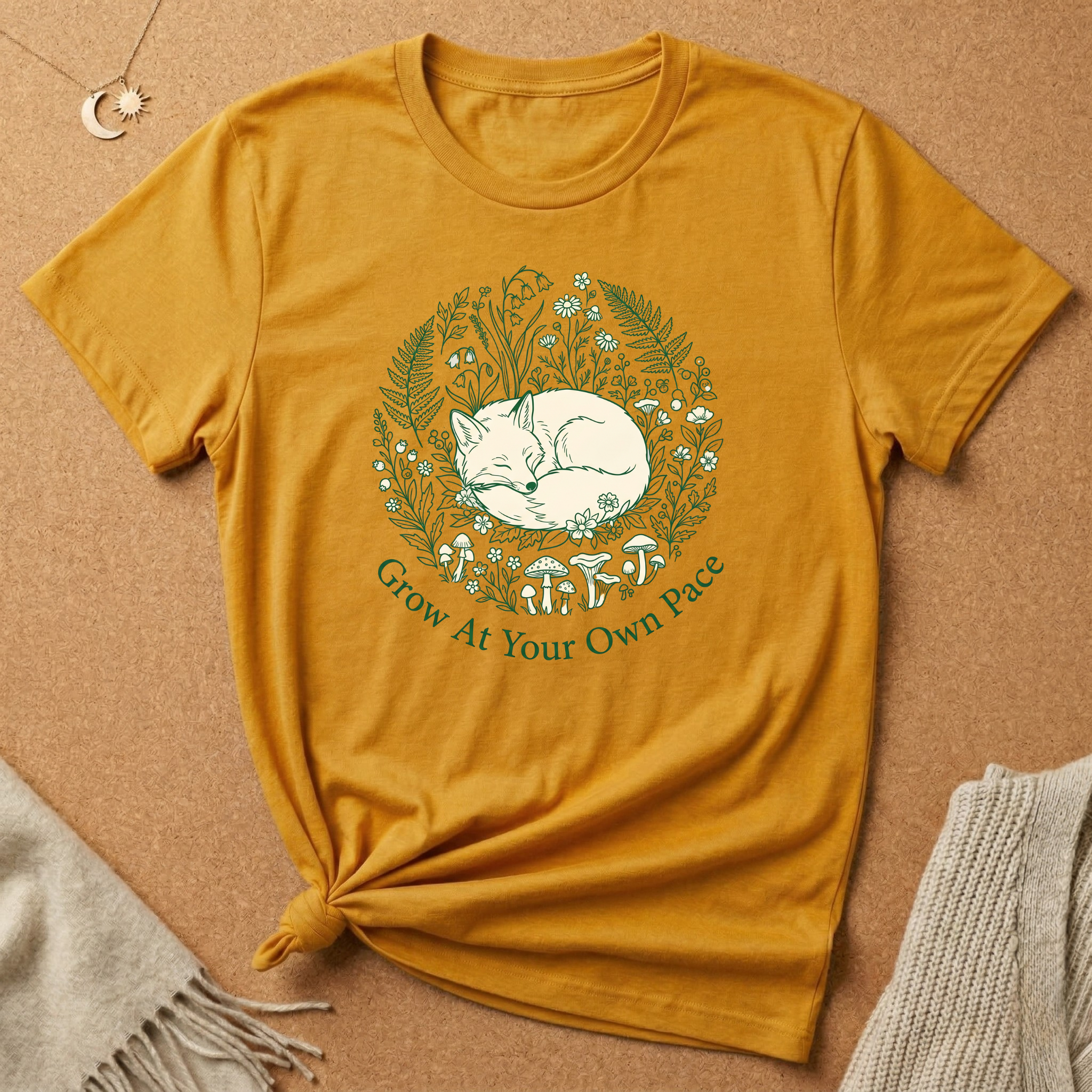 Grow at Your Own Pace Fox Tee