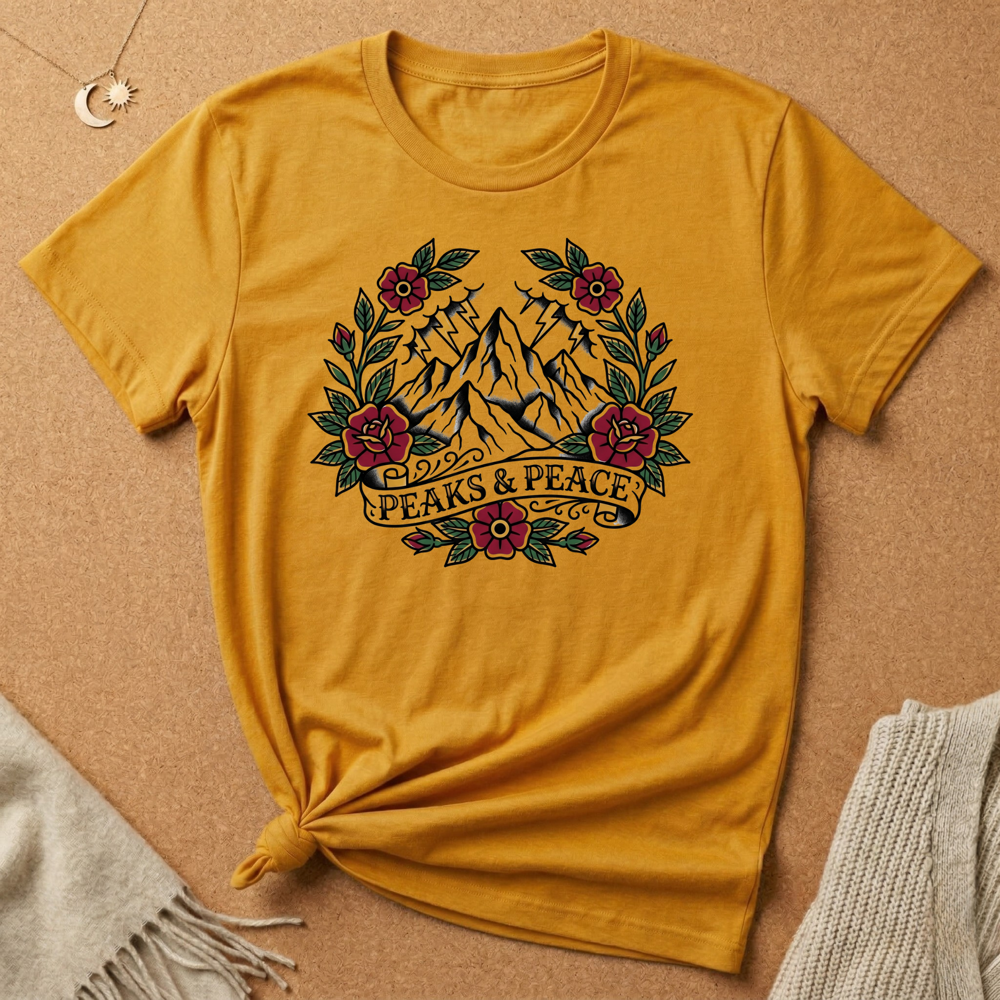Peaks and Peace Tatoo Tee