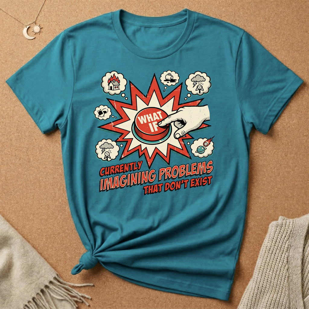 What If Button Vintage Ad Tee