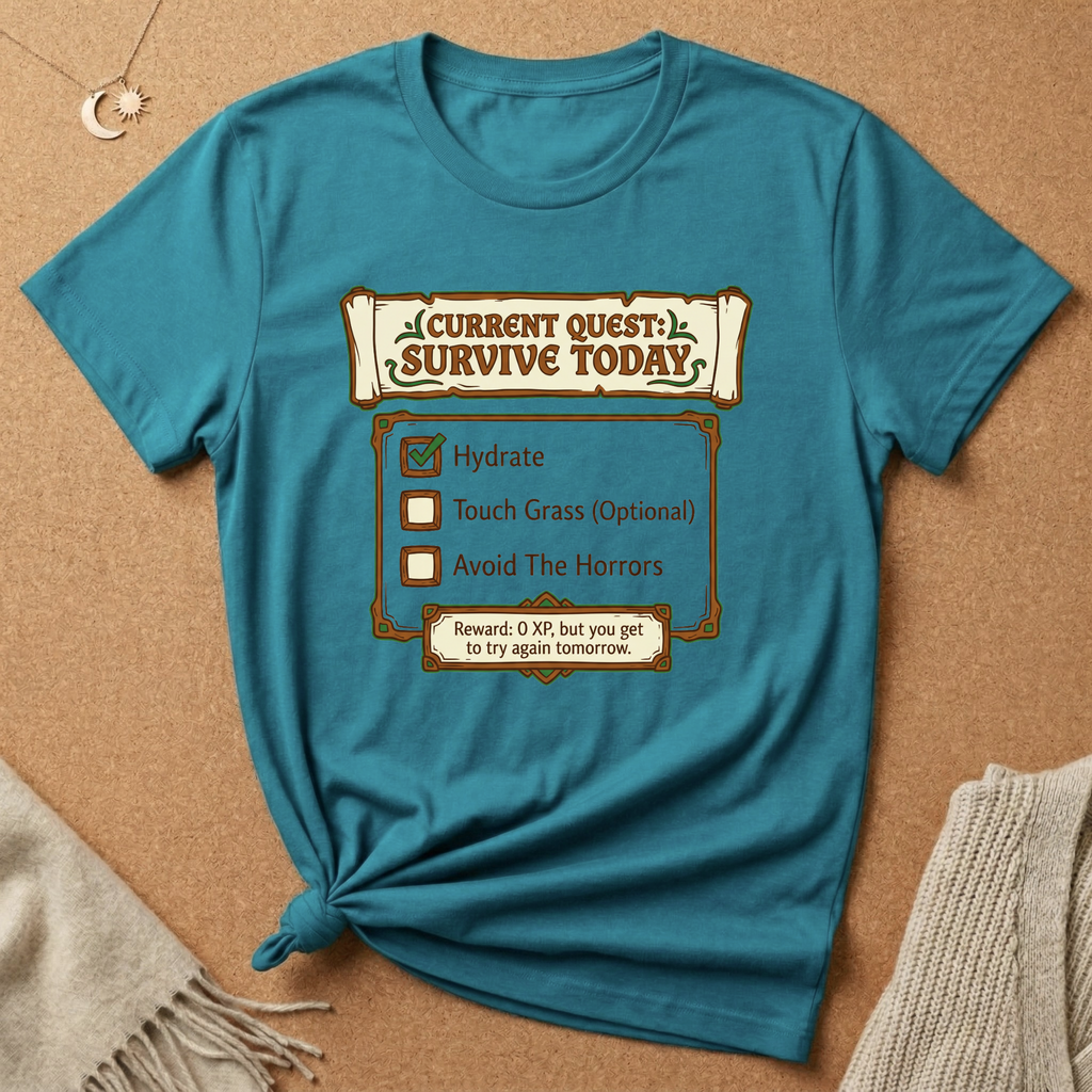 Current Quest: Survive Today RPG Tee