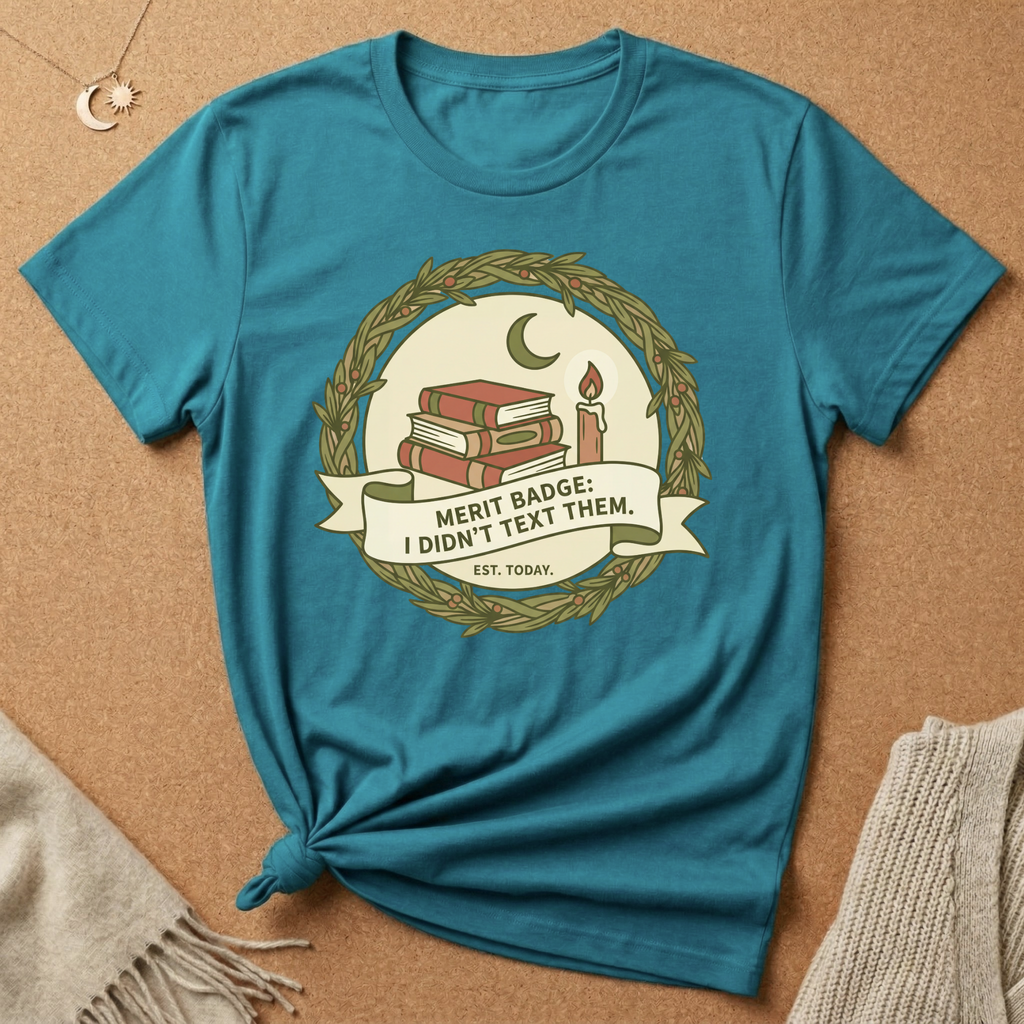 Merit Badge: I Didn't Text Them. EST. Today Tee