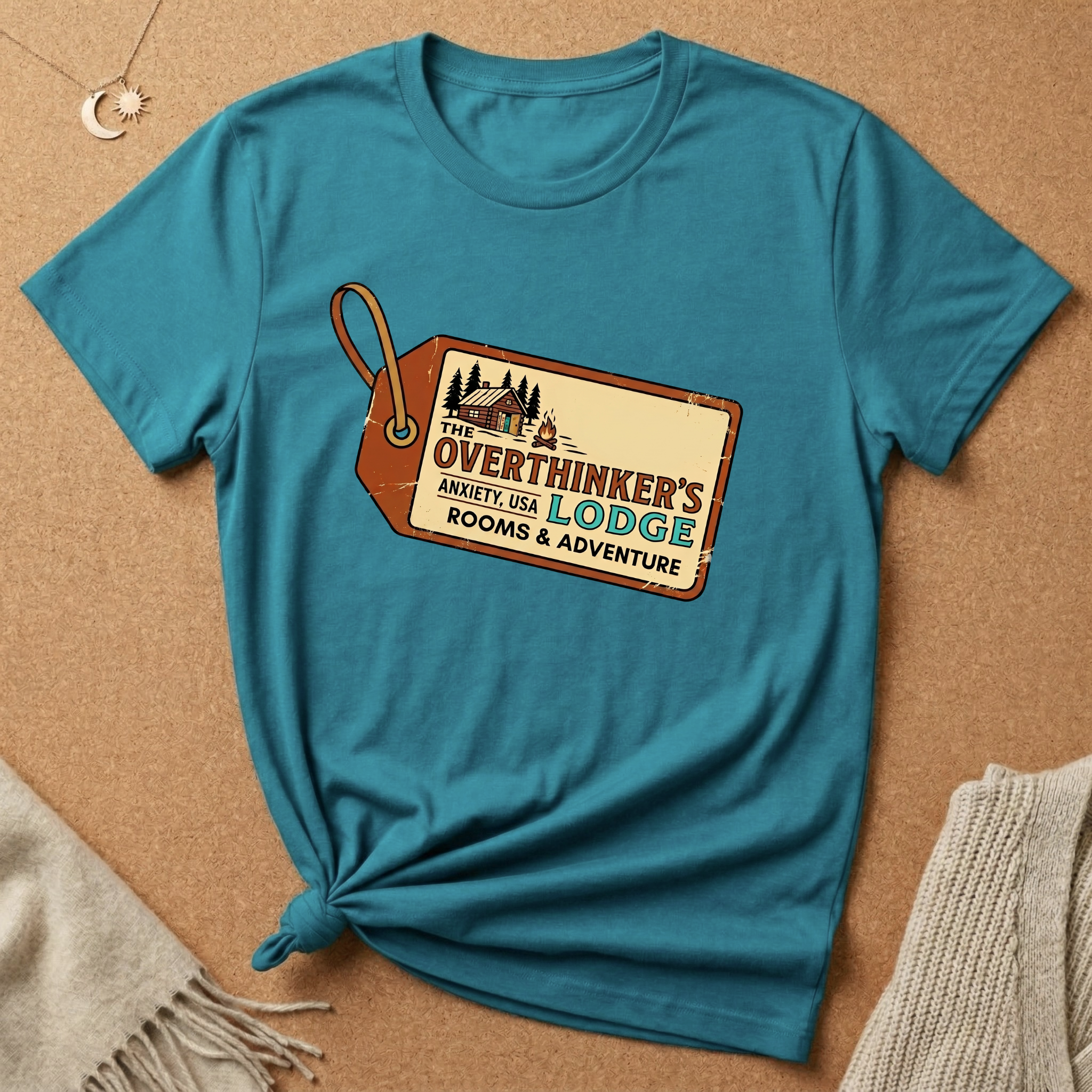 Overthinker's Lodge Luggage Tag Tee