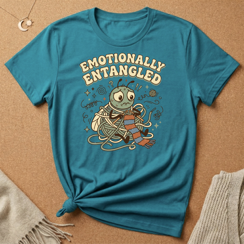 Emotionally Entagled Crochet Anxiety Fly Tee