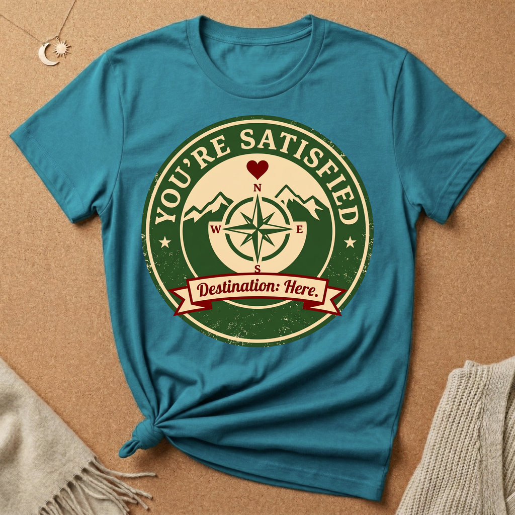 You're Satisfied Compass Enneagram Seven Core Want Tee