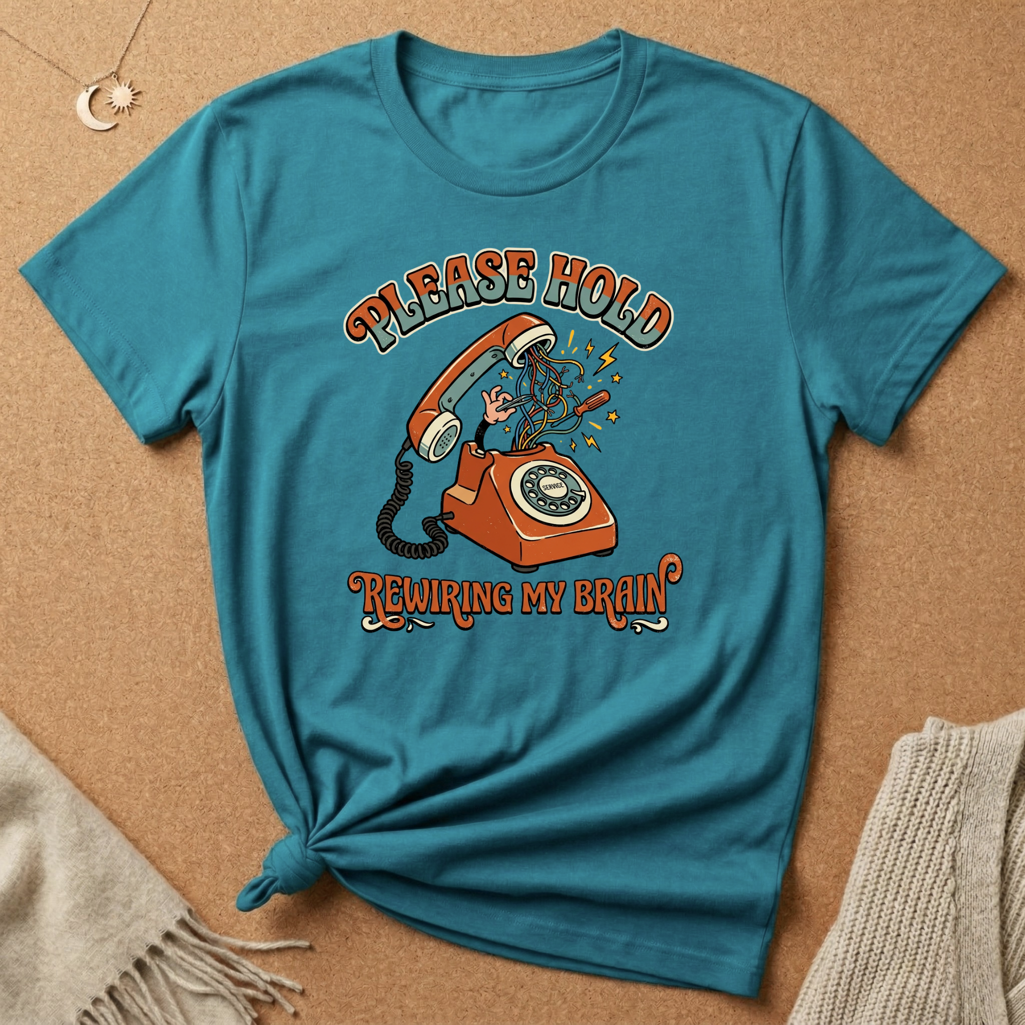 Please Hold Rewiring My Brain Tee