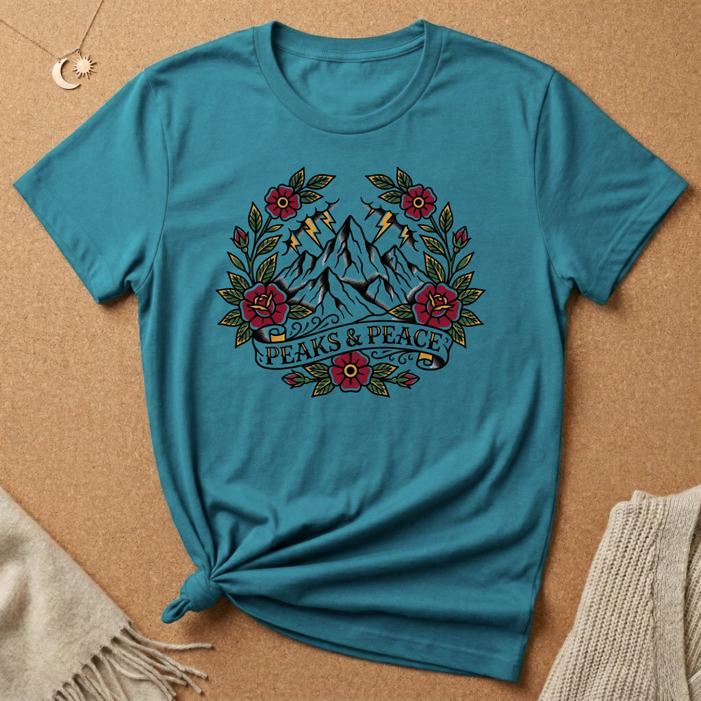 Peaks and Peace Tatoo Tee