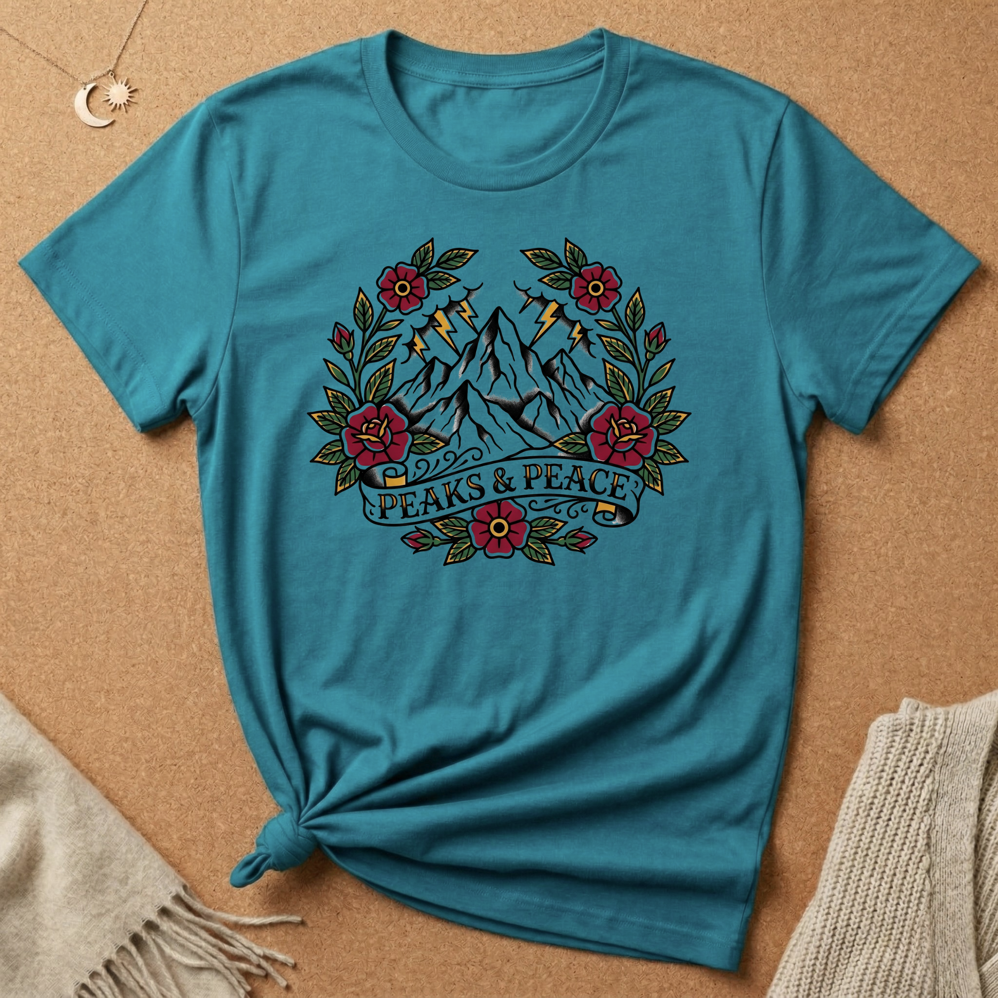 Peaks and Peace Tatoo Tee