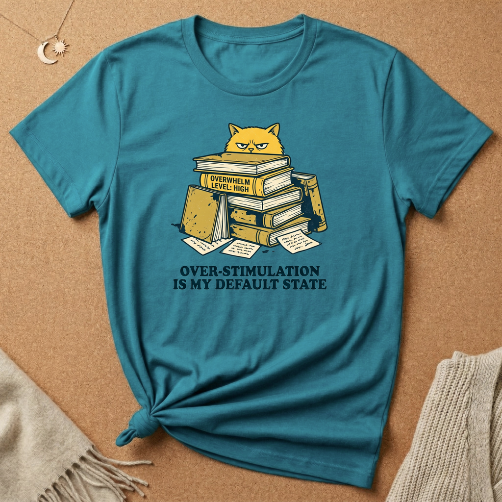 Overstimulated Cat Tee