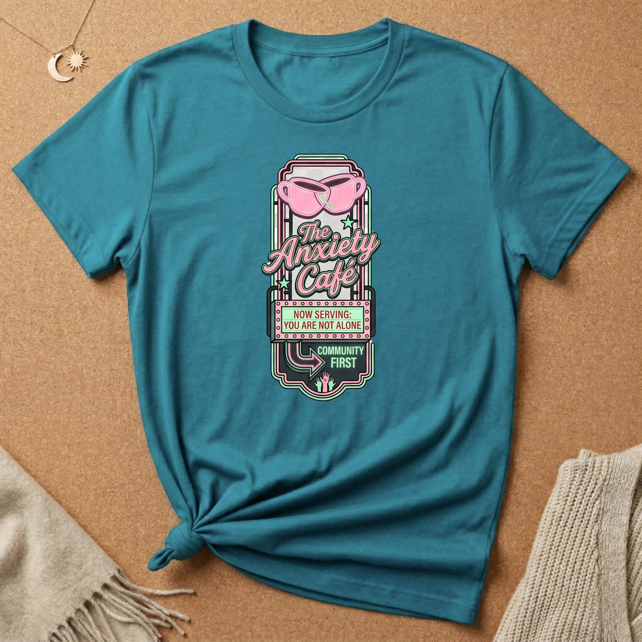 Not Alone Anxiety Cafe Tee