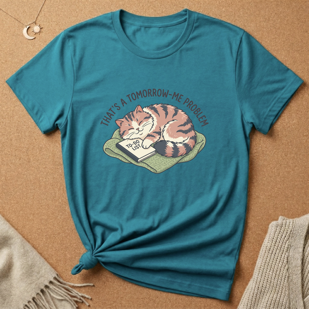Tomorrow-Me Problem Cat Tee