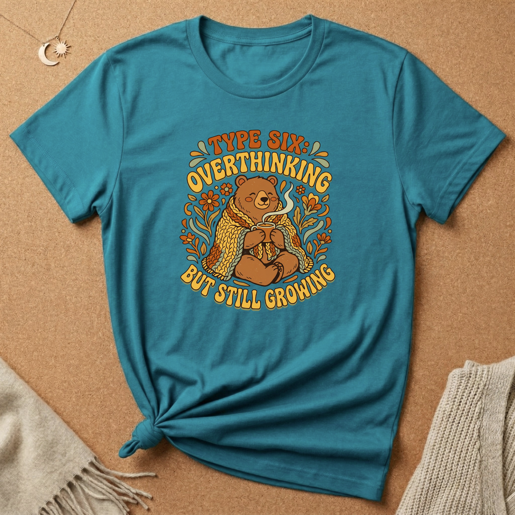 Type Six Overthinking But Still Growing Tee