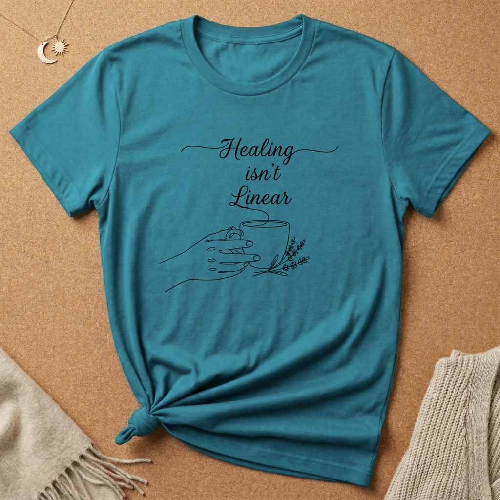 Healing isn't Linear with Coffee Cup Tee