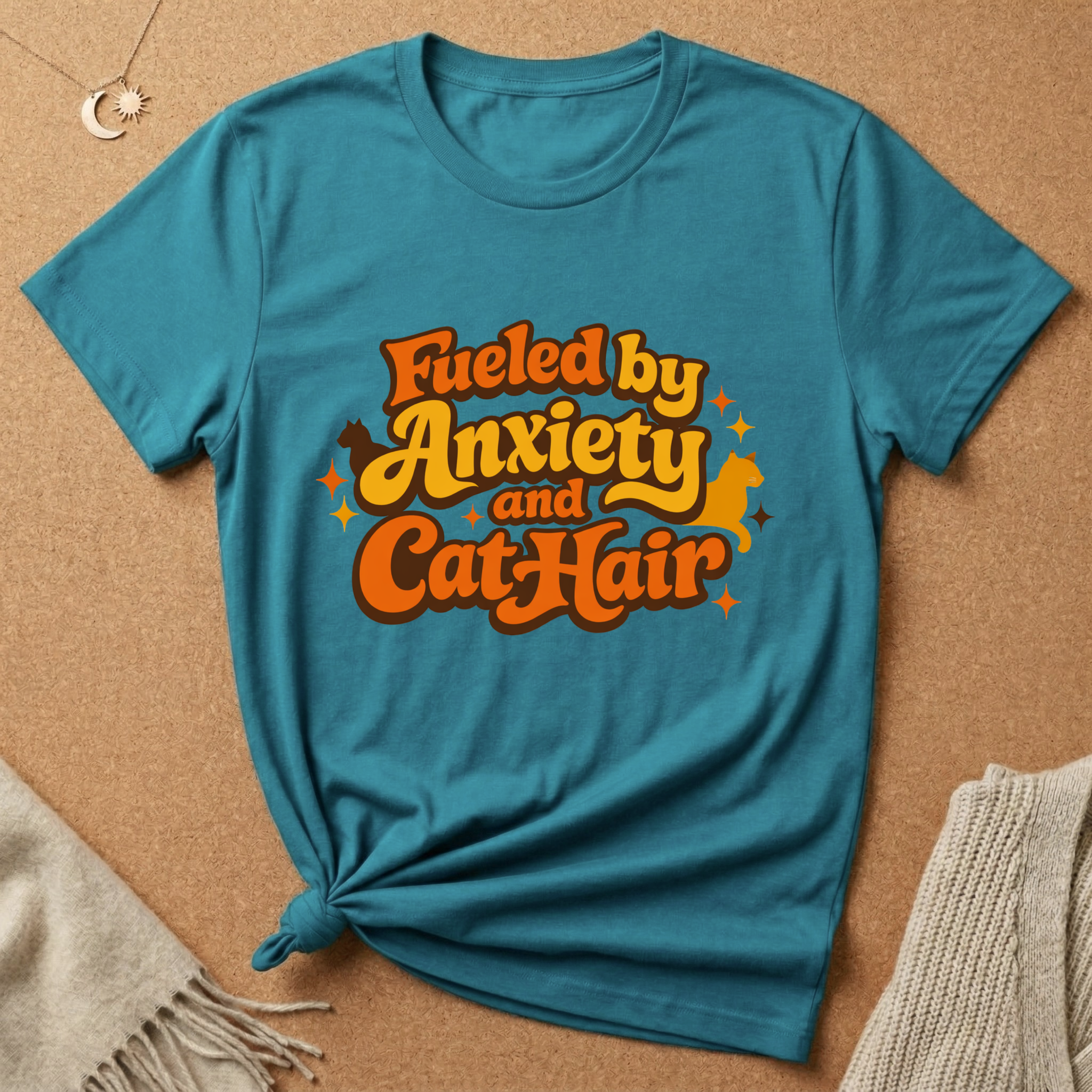 Fueled By Anxiety and Cat Hair Tee