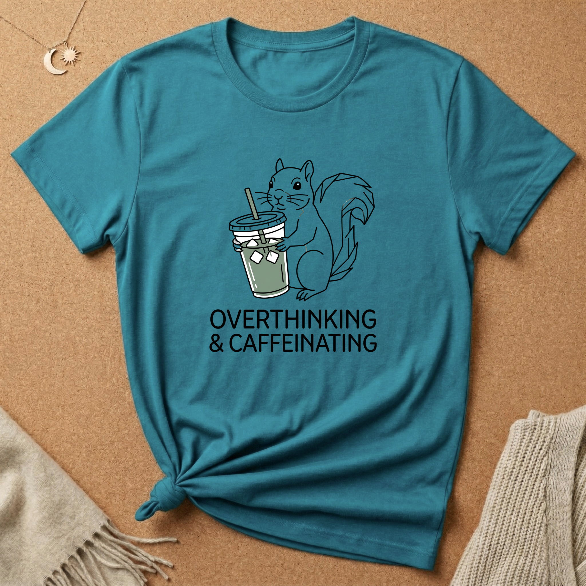 Overthinking and Caffeinating Squirrel Tee